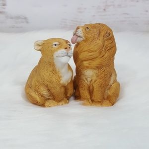 Porcelain Lions Salt & Pepper Shakers